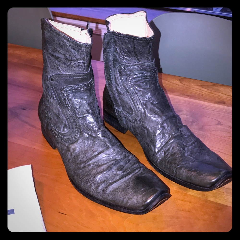Diesel stardust leather boots.